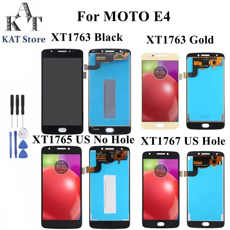 ЖК-дисплей с сенсорным экраном для Motorola Moto E4 XT1763 XT1764 XT1765 XT1766 XT1767 XT1768, ЖК-дигитайзер в сборе без рамки