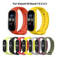 strap for xiaomi mi band 7 sport wristband silicone smart wrist bracelet miband 5 4 3 replacement watch band for mi band 6