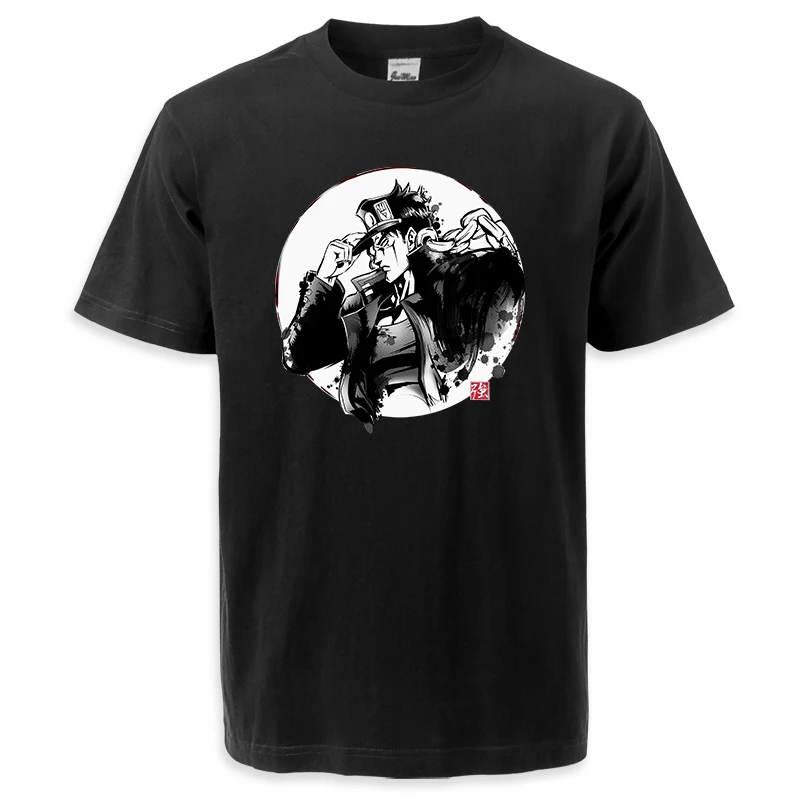 

Футболка мужская с принтом невероятных приключений Джоджо, тенниска унисекс, майка с круглым вырезом, Базовая рубашка свободного покроя в я...