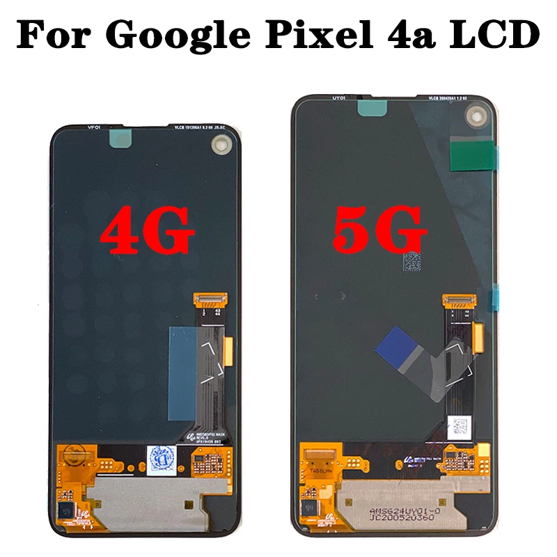 Ceny Oryginał Dla Google Pixel 4a 4G Wyświetlacz LCD G025J Ekran Dotykowy Digitizer Wymiana Zespołu Dla Google Pixel 4a 5G GD1YQ LCD