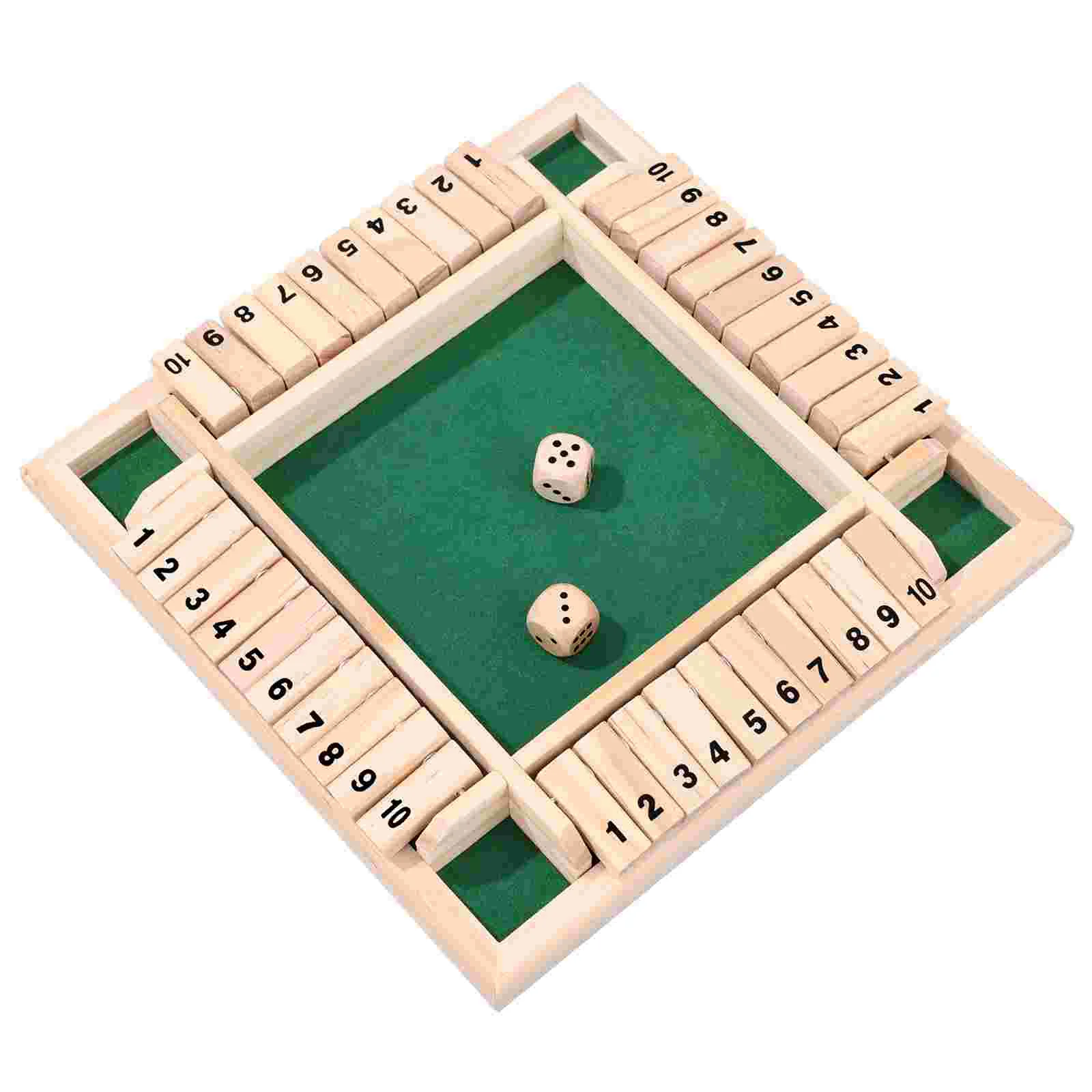 

Games Game Dice Box Flop The Shut Board Bar Wooden Math Gambling Leisure Party Four Sided Toys Digital Child Parentflip Wood