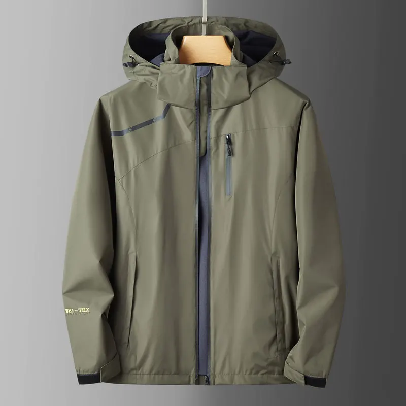 Camping Softshell Jacket Men L-6XL Windproof Wind Breaker Waterproof Coat Hunting Windproof Clothes Climbing Trekking Jackets