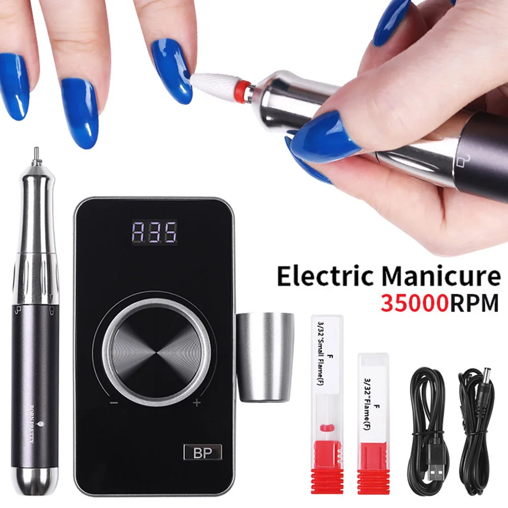 

New Durable Nail Drill Machine 35000 Rpm Electric Nail Drill Set Uv Gel Remove Electric Manicure Nail Gel Professional Nail Tool