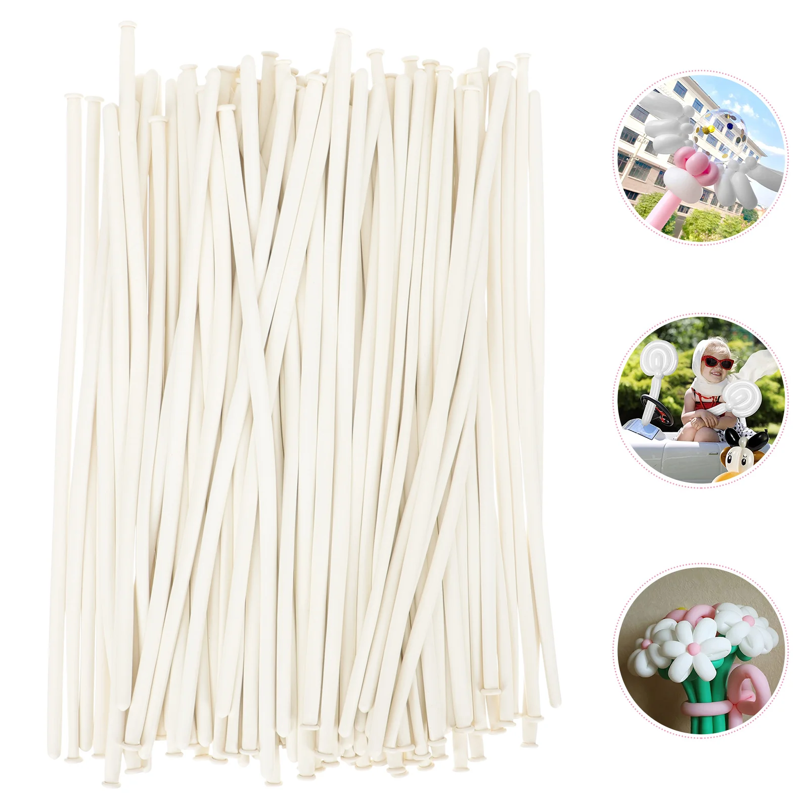 

100 Pcs Strip Balloon DIY Balloons Party Latex Long Wedding Ceremony Decorations Clown Emulsion Metallic