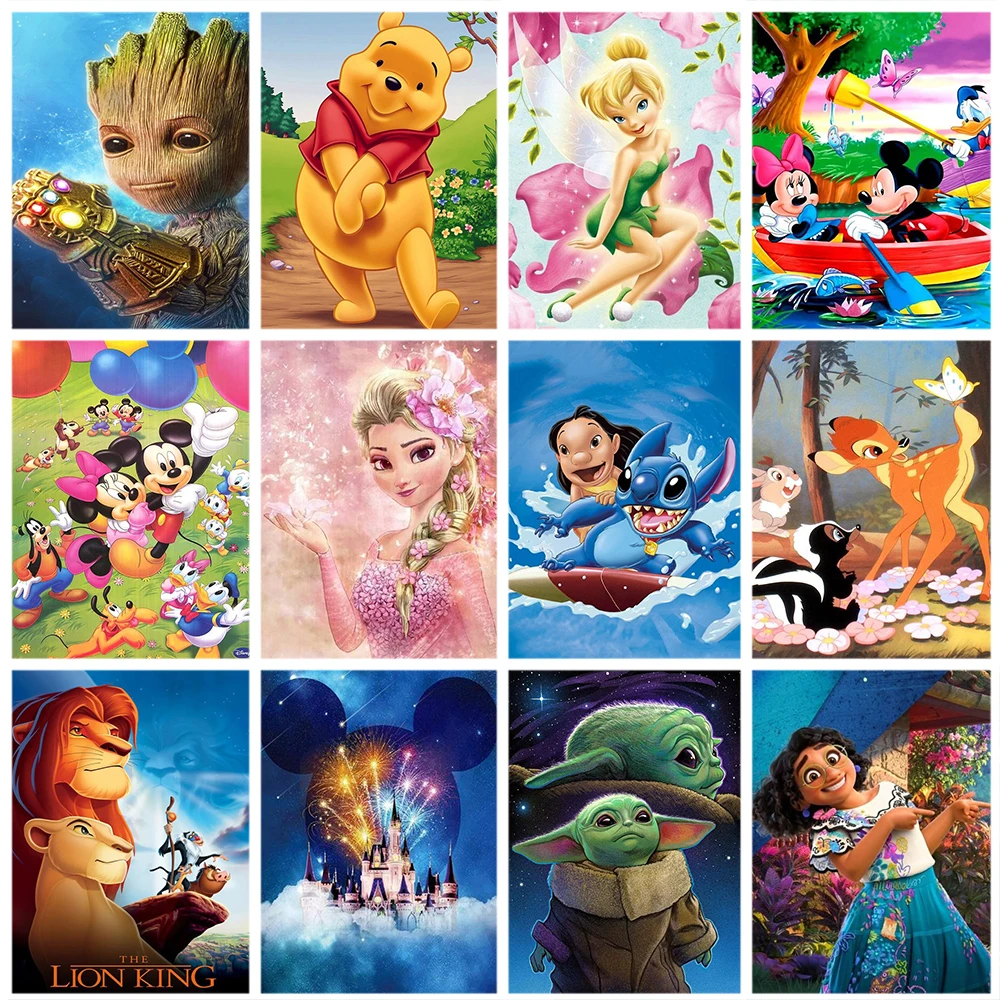 

Disney Cartoon Animal 5D Diamond Painting Stitch Mickey Mouse Embroidery Mosaic Full Square/Round Handmade Gift Wall Decor