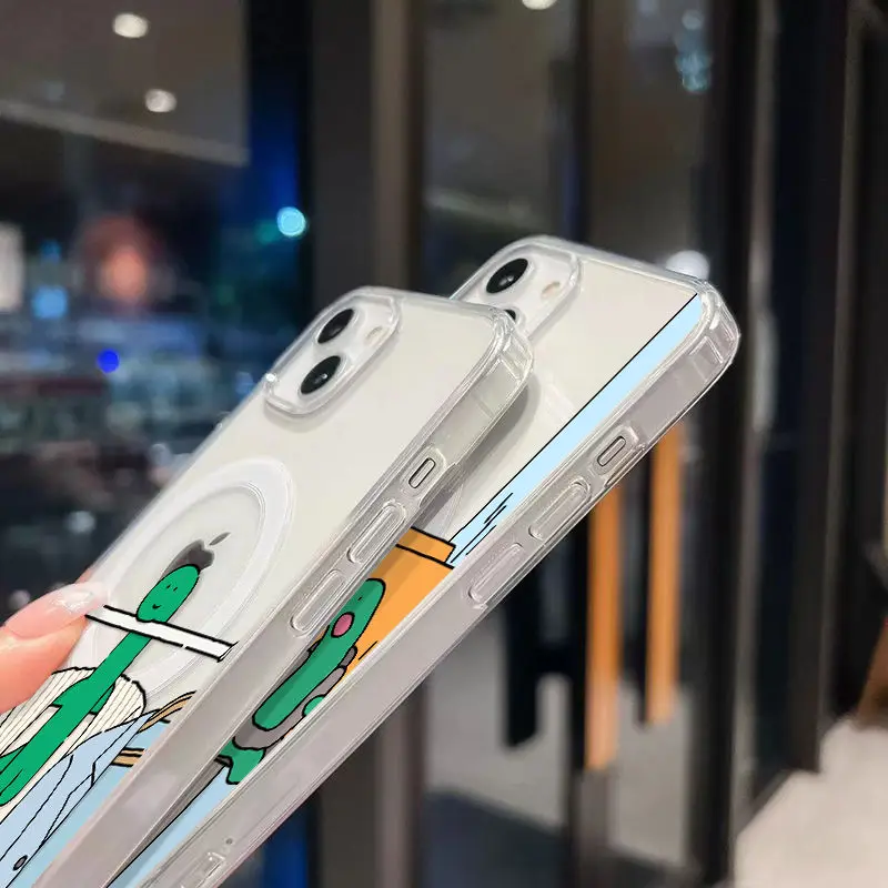 Магнитный чехол для телефона Magsafe с изображением динозавра J-Joguman Samsung Galaxy S25 S24 S23 S22