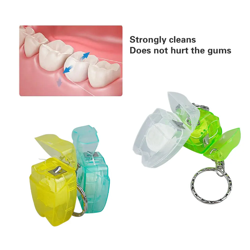 30 шт. зубная нить брелок для чистки полости рта 15 м