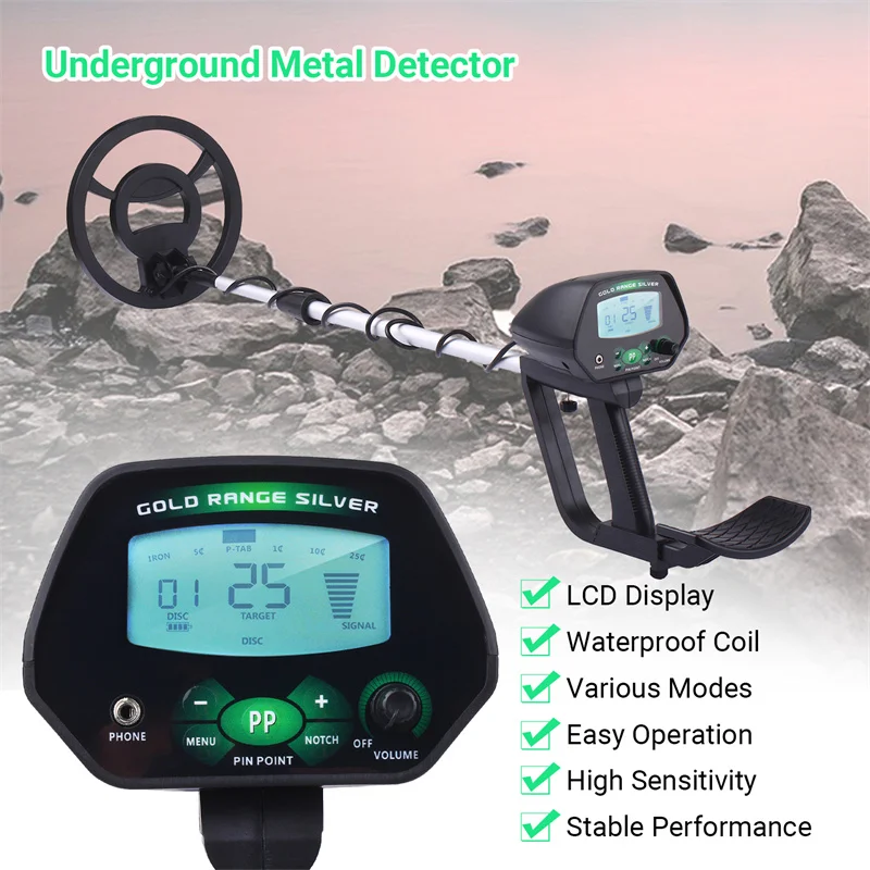 

MD-4090 Professional Metal Detector Underground Gold Detector High Accuracy Metal Finder Waterproof Search Coil Seeker Treasure