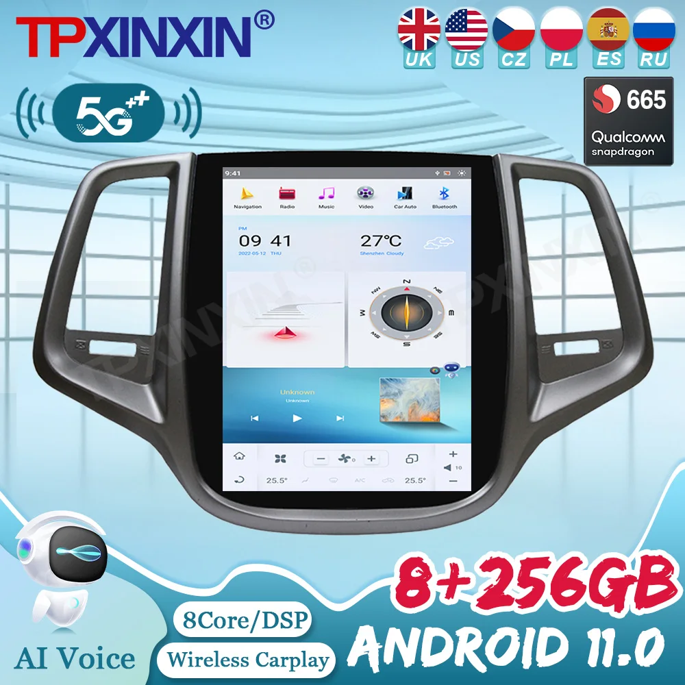

Qualcomm 665 Tesla Style Andriod11 Carplay Car GPS Navigation For Changan EADO 2012-2015 Auto Radio Head Unit Multimedia Player