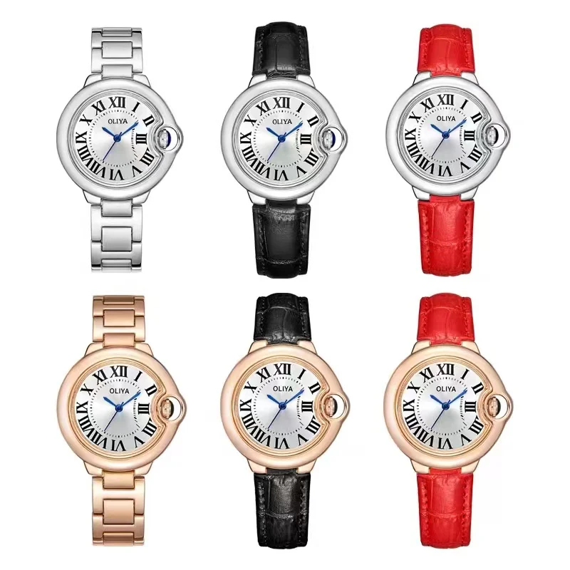 Couple Watch Round Blue Balloon Sapphire Fisheye Calendar Steel Band Folding Buckle LeatherLover gift Men's/Women's Watch