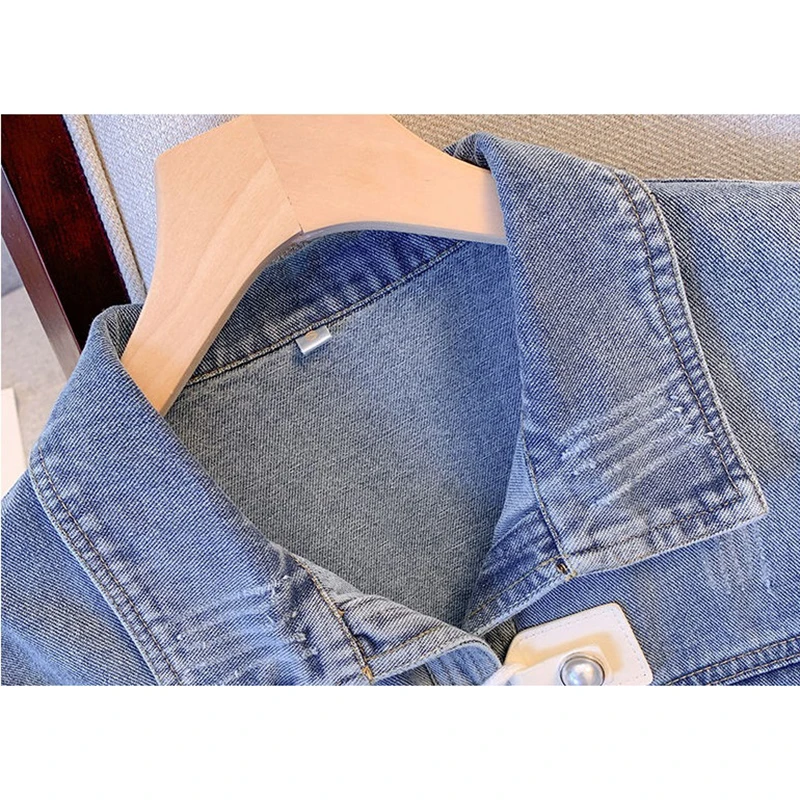 Винтажные джинсовые куртки с пряжкой женская верхняя одежда весна-осень 2024 новая