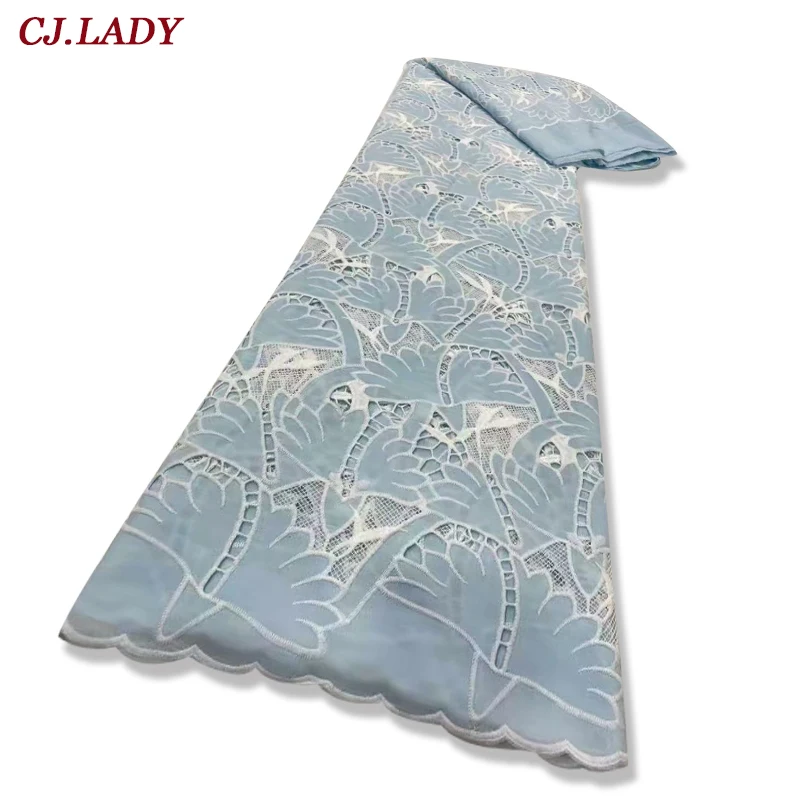 

cotton Nigerian lace fabric high quality lace 2022 swiss voile lace fabric embroidered african dry lace for party wedding A04
