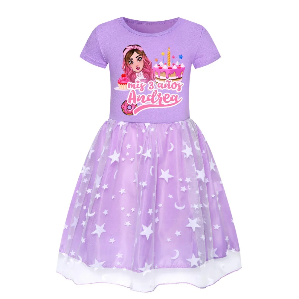 Детская одежда для девочек платья маленьких Mis Pastelitos мультяшное детское