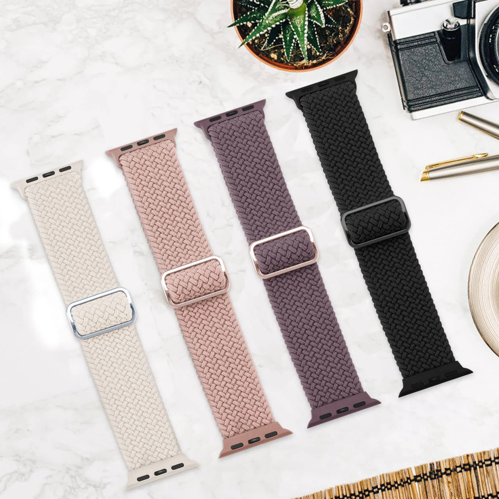 Фото Плетеный ремешок для Apple Watch 40 мм, 41 мм, 44 мм, 45 мм, 42 мм, 46 мм, браслет для iWatch серий se 3 5 6 7 8 9 10 11 Ultra3 2, ремешок 49 мм. №2