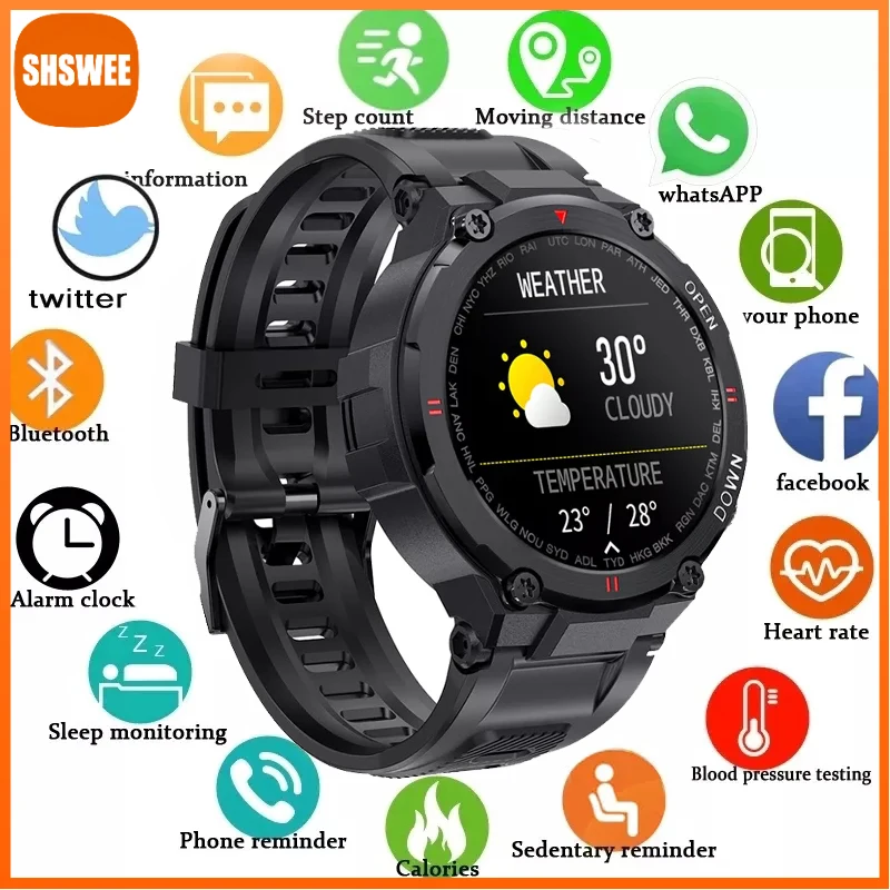 

For Xiaomi Huawei Smart Watch Bluetooth Call Bracelet Full Touch Screen Music Control Alarm Clock Reminder Smart Watch Man
