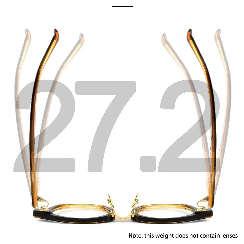 Фото Оправы для очков M151 Tortoise Gold Titanium&Acetate Square с декоративными вставками, деловые очки для повседневной носки и неформальных встреч №5
