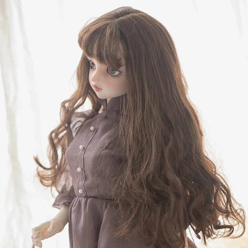 

BJD Doll Wig For 1/3 1/4 1/6 Size Doll Accessories Wig Toy Tress Obitsu Dolls Faux Mohair Trendy Curl Hair Wigs For Doll