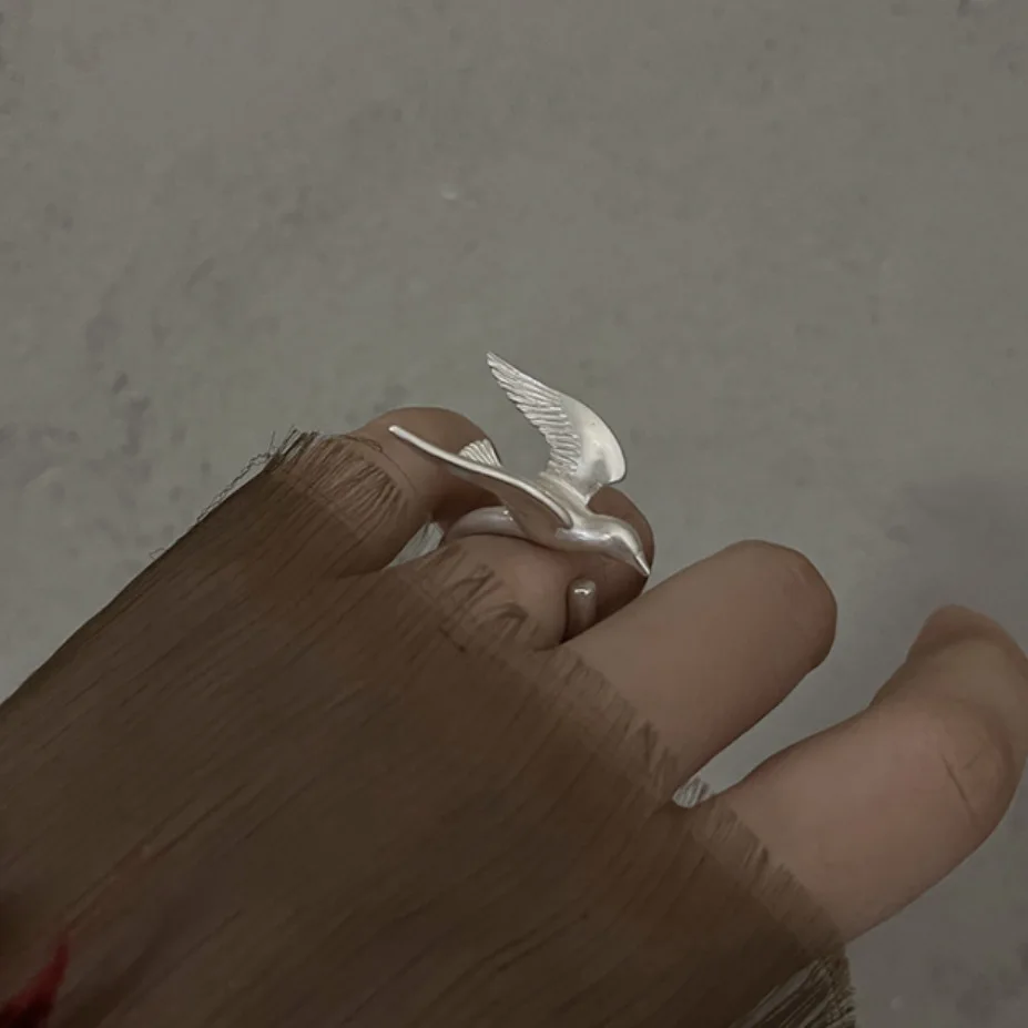 Минималистичное Открытое кольцо с птицей модные ювелирные изделия подарок