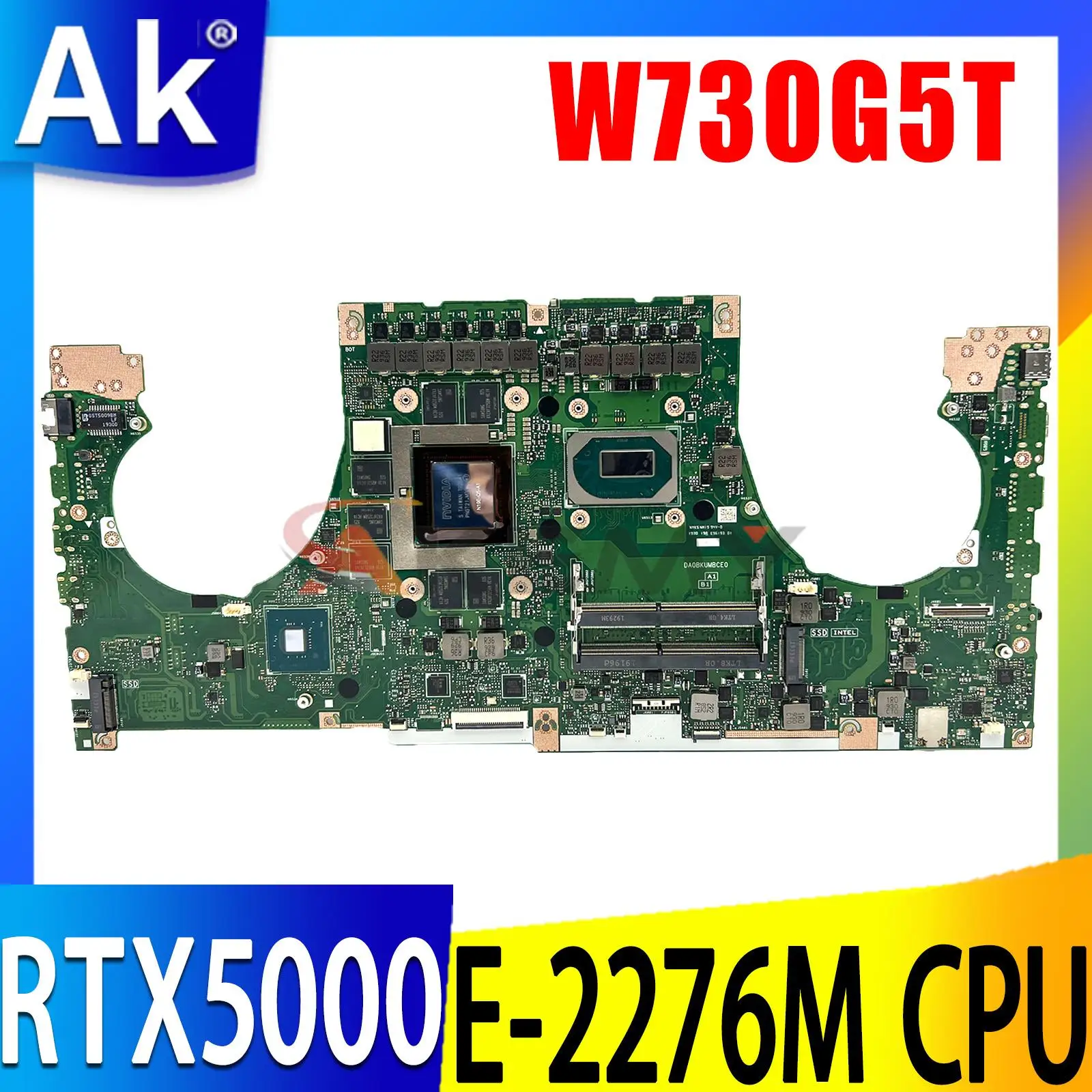 

Mainboard For ASUS ProArt Studiobook Pro X W730 W730G5T W730G5TV Laptop Motherboard E-2276M CPU RTX 5000 GPU V16G