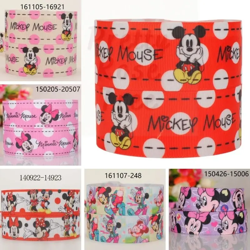 

10 ярдов корсажная лента Disney Микки Минни Маус полиэстер товары для рукоделия подарочная упаковка банты букет ткань