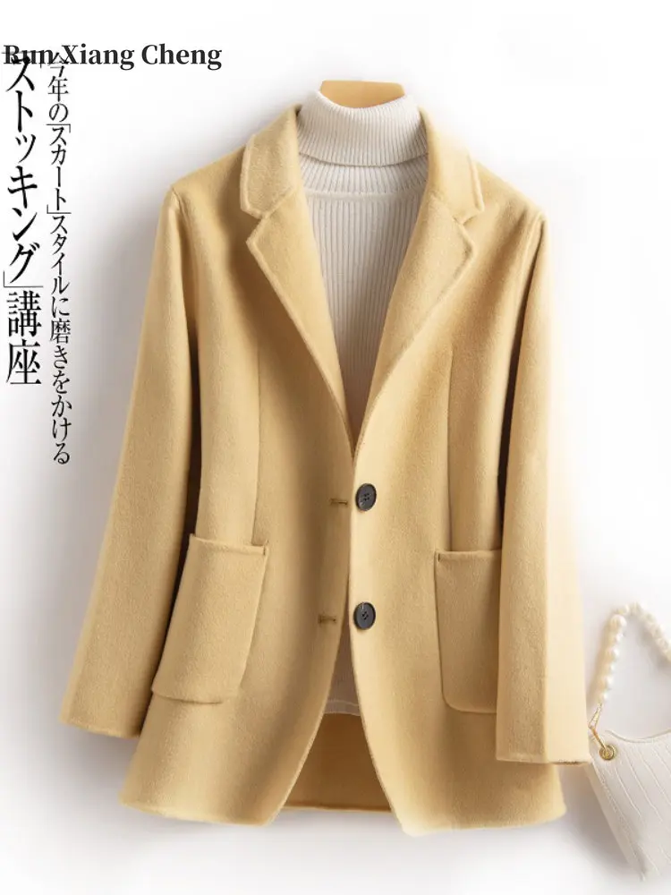 

Women’s Double-sided Cashmere Coat 2023 Winter Free Shipping Elegant Top Commuting Style Fashion Street Shooting Leisure Suit