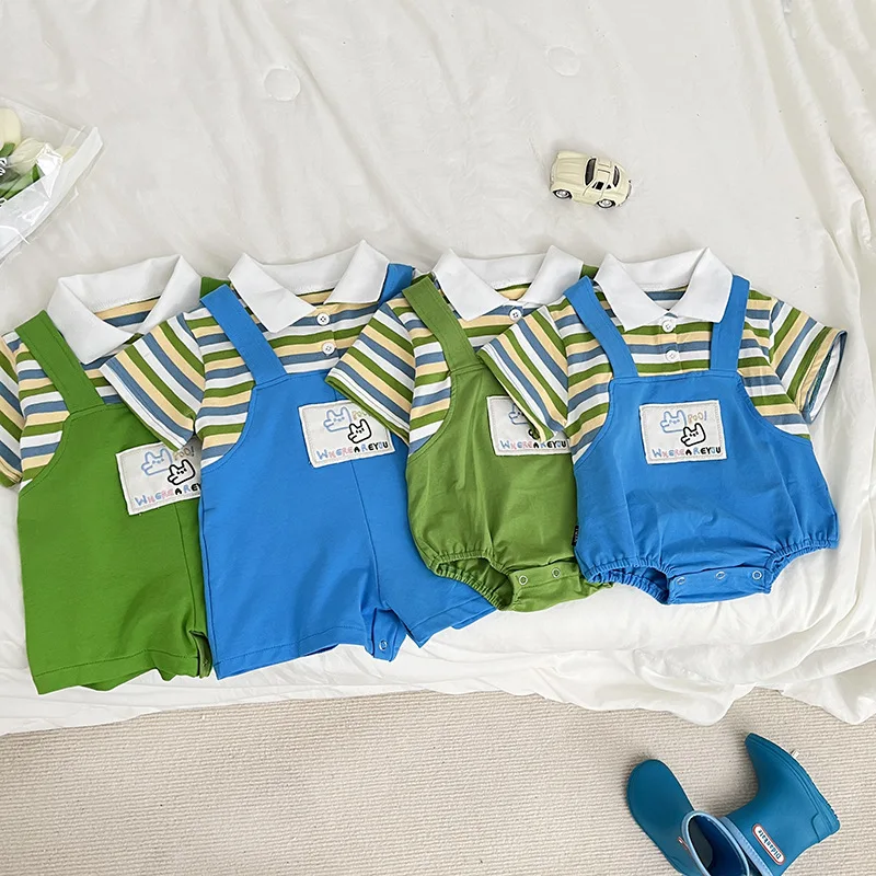 

Summer Infant Baby Boys Girls Romper Cotton short Sleeve Infant Playsuit Jumpsuits Cute Newborn Clothes Overalls Outfits 0-2T