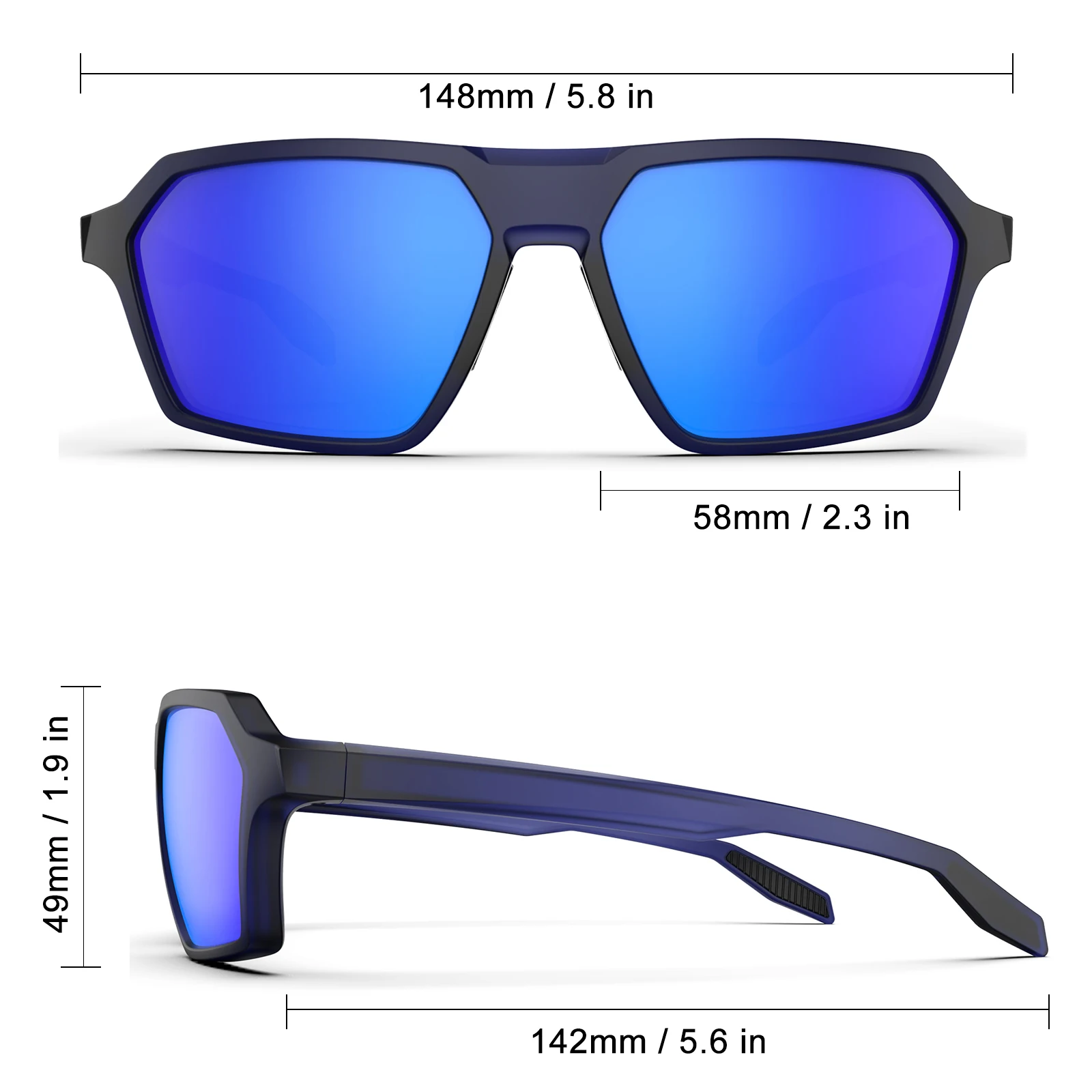 Мужские поляризованные солнцезащитные очки UV400 для вождения и езды на рыбалке с
