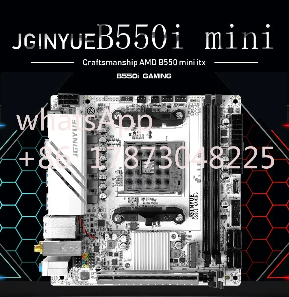 Материнская плата JGINYUE AMD B550 ITX поддерживает процессоры серии Ryzen R5 4000/5000 DDR4 RAM