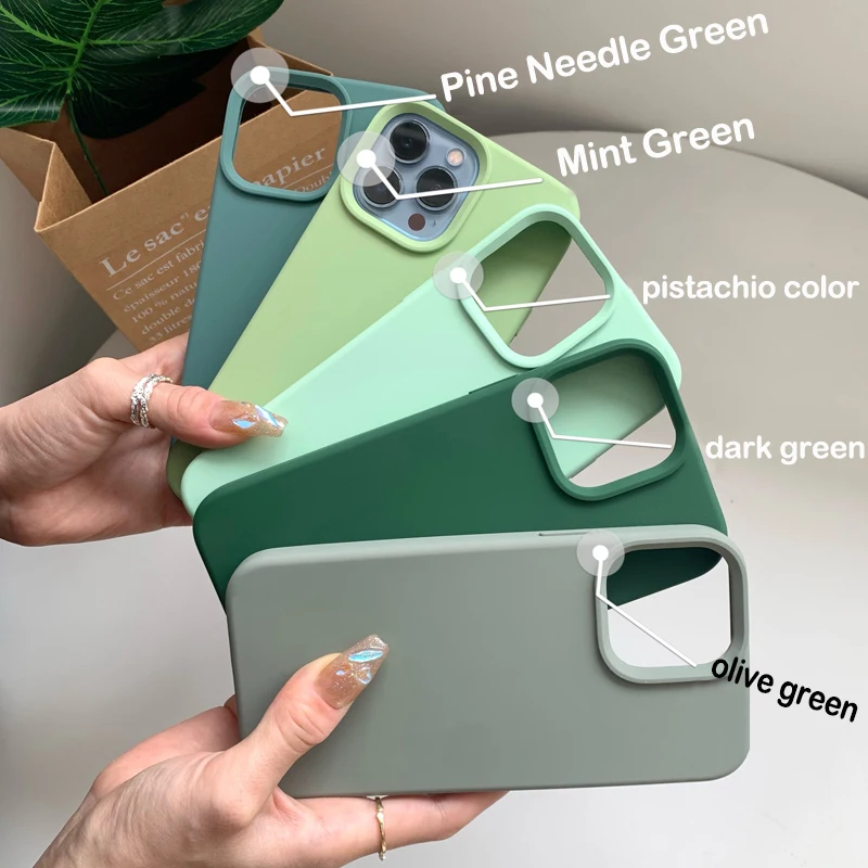 

Phone Case for Iphone 12 13 11 Pro Max Liquid Silicone Soft Protective Soft Full Cover on For Iphone 13 12 Mini Case Bumper