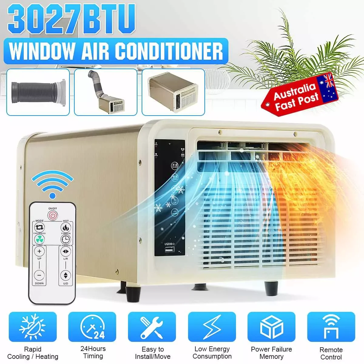 Room Dormitory Portable Air Cooler Remote Control Small Desktop Refrigeration Air Conditioning Fan Panel Home Heater 220V enlarge