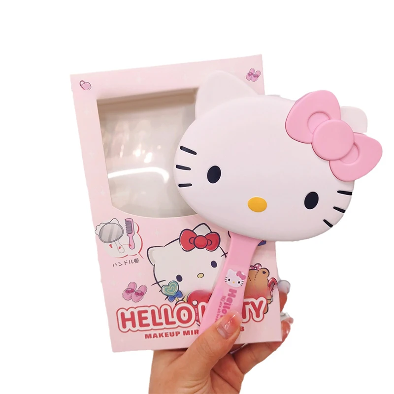 Зеркальная расческа Sanrio для девочек и студентов встроенная зеркальная в