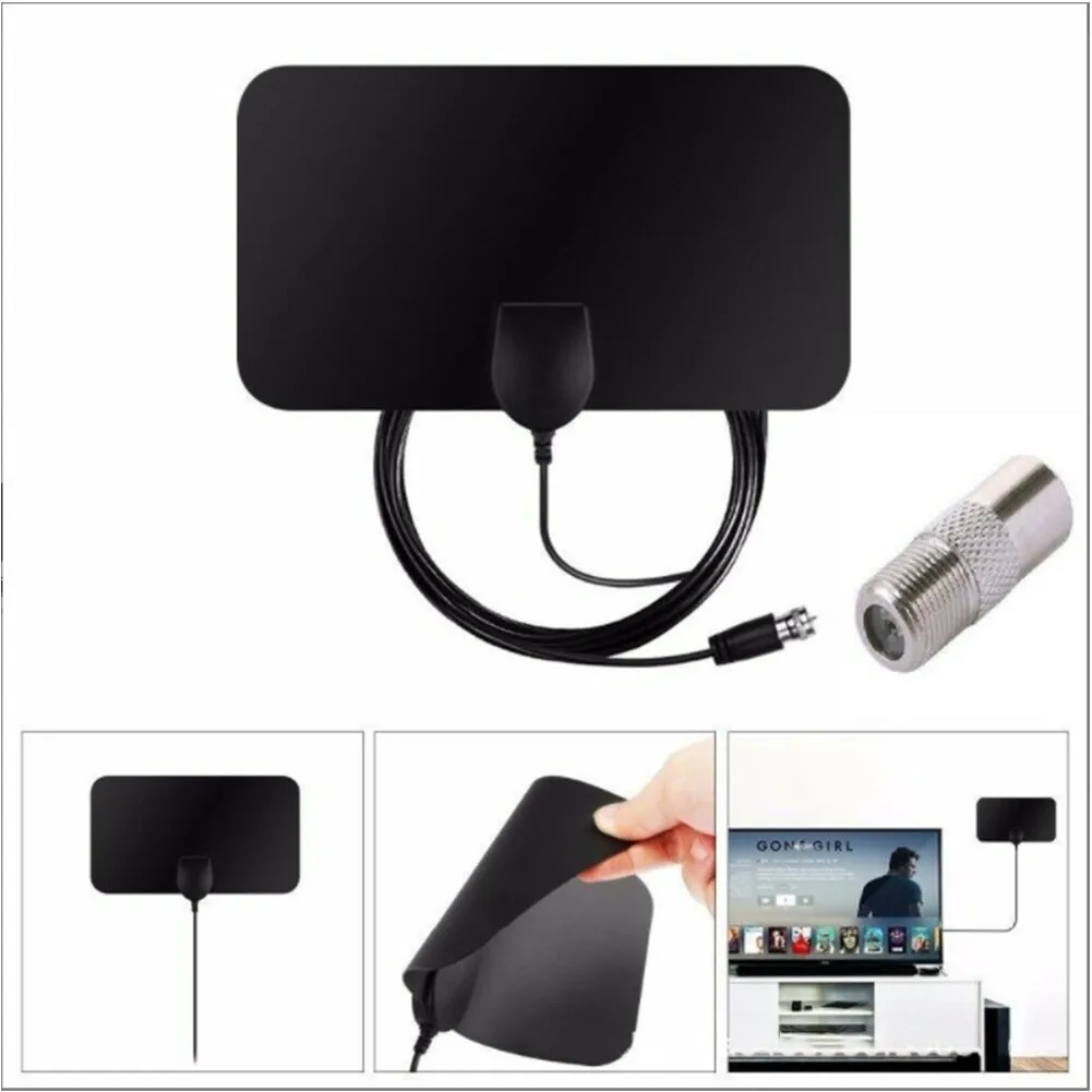 

Signal Amplifier HDTV Antenna Flat Full Band HD High Gain Indoor 1080P