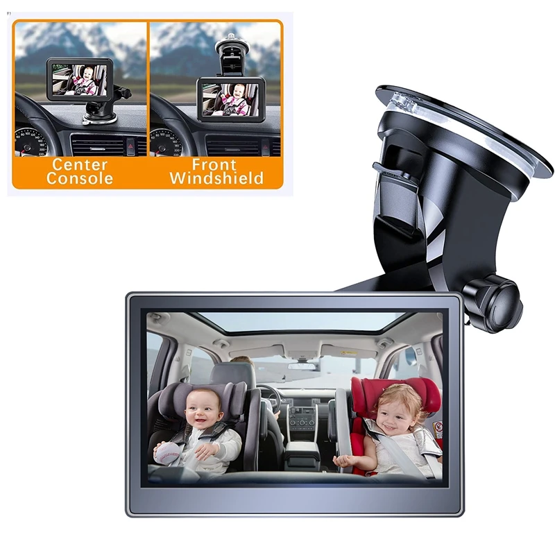 

5Inch HD1080P Baby Car Mirror Back Seat Baby Car with HD Camera Function Car Mirror Display Reusable Sucker Bracket