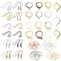 stainless steel french earrings clasps hooks fittings diy jewelry making iron hook earwire earring findings gold silver jewelry