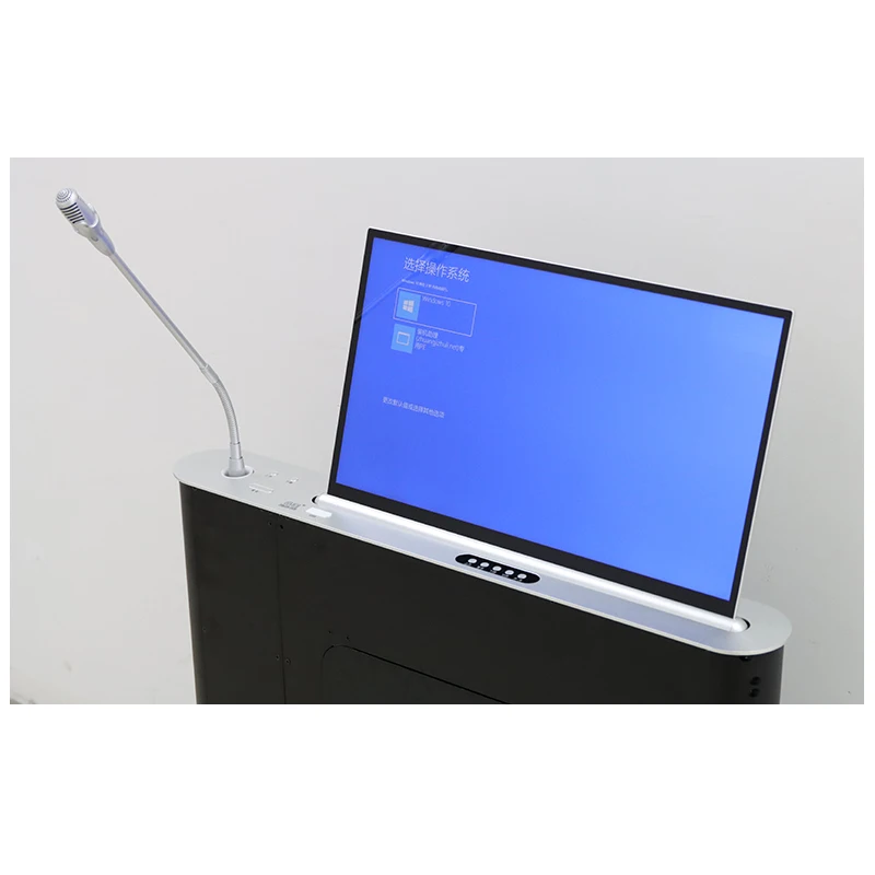 

Conference Room ultra-slim lcd monitor flip up lift mechanism Hidden Motorized LCD Monitor Retractable lcd monitor motorized