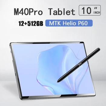 Global version M40 Pro Tablet 12GB RAM 512GB ROM Android Tablet 10 INCH Tablets 10 Core Android 10 Dual 4G Wifi GPS Tablet Pc