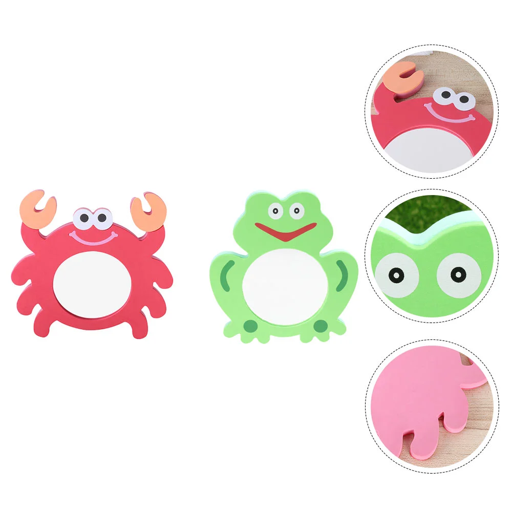 

2 Pcs Eva Cartoon Mirror Water Bathtub Shower Toys Baby Game Toddler Beach Toddlers Floating Summer