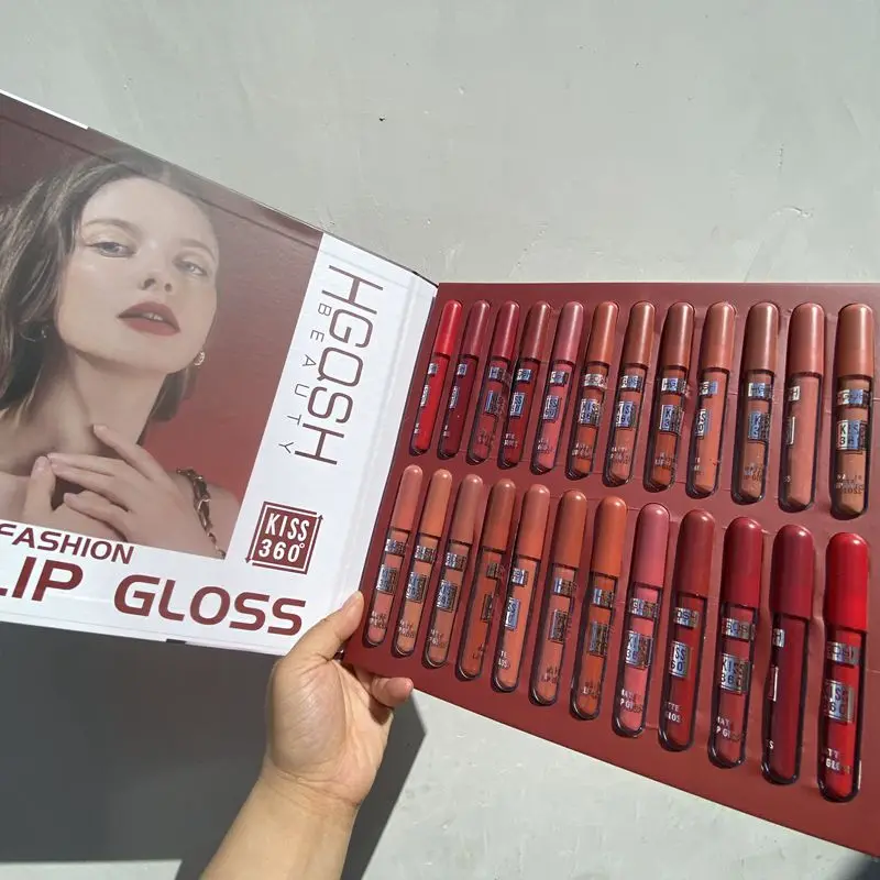 

huda 24 Colors Long Lasting Wear Non-Stick Not Fade Liquid Lipstick Lipgloss Organic Cosmetic Matte Lip Gloss