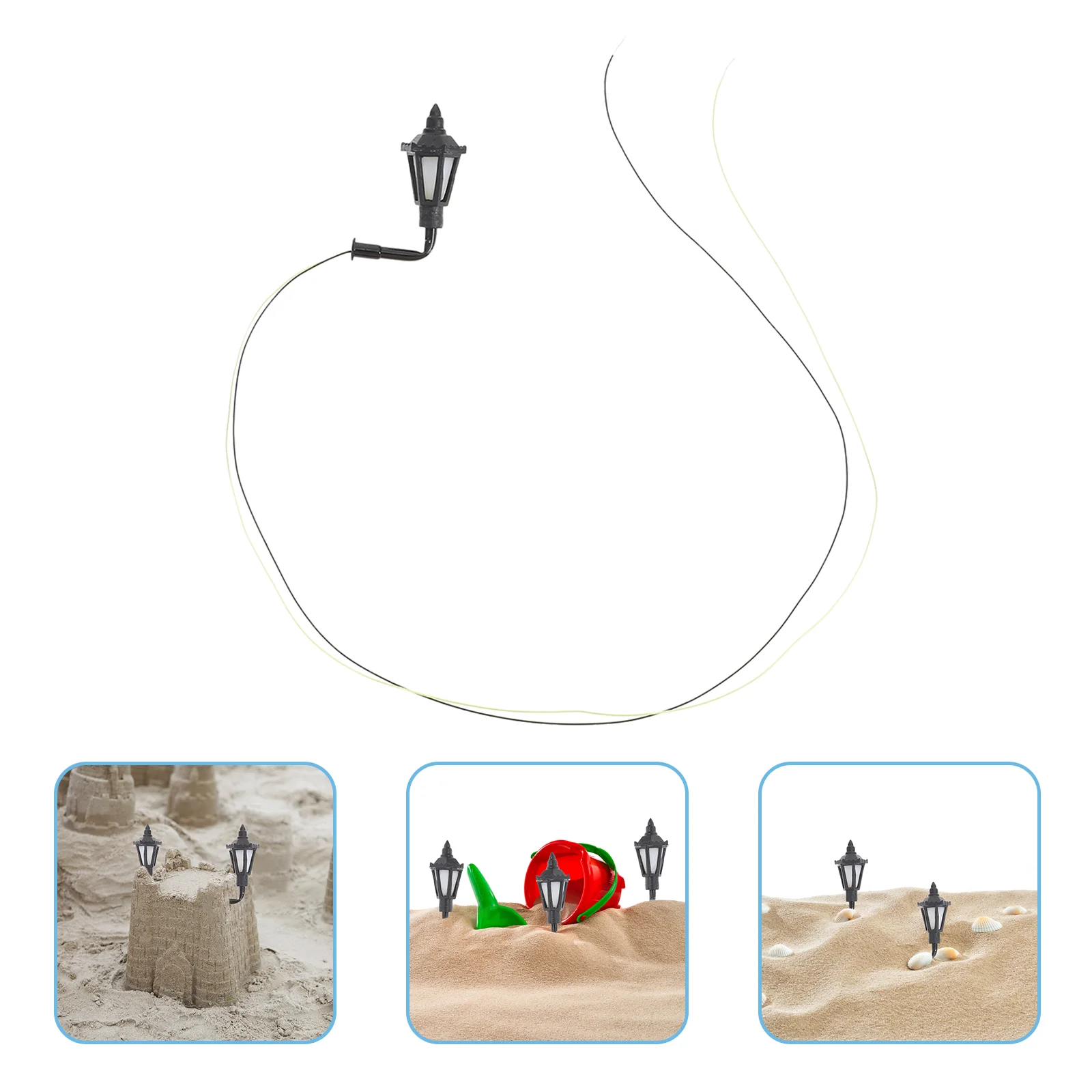 

4pcs Miniature LED Wall Lamp Models Simulation Yard Wall Mounted Lamp Model Decorations