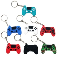 mini game controller keychain portable pvc soft rubber game console key ring hanging backpack pendant new year christmas gift