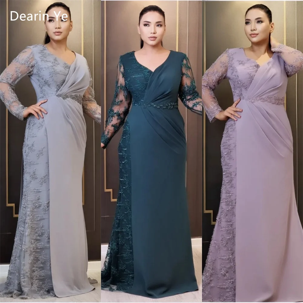 Платье для выпускного вечера Вечернее вечернее платье Дериан с v-образным