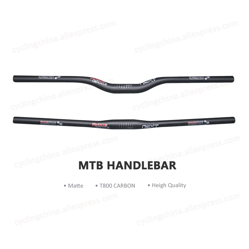 Race Face Next Series 3K Matte Full Carbon Fibre Mountain Bike Handlebar Flat/Rise Handlebar Horizontal Handlebar Bicycle Parts