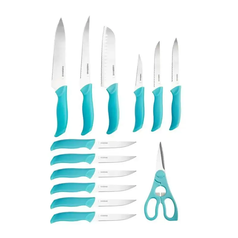 

Soft-Grip Cutlery Block Set, Aqua