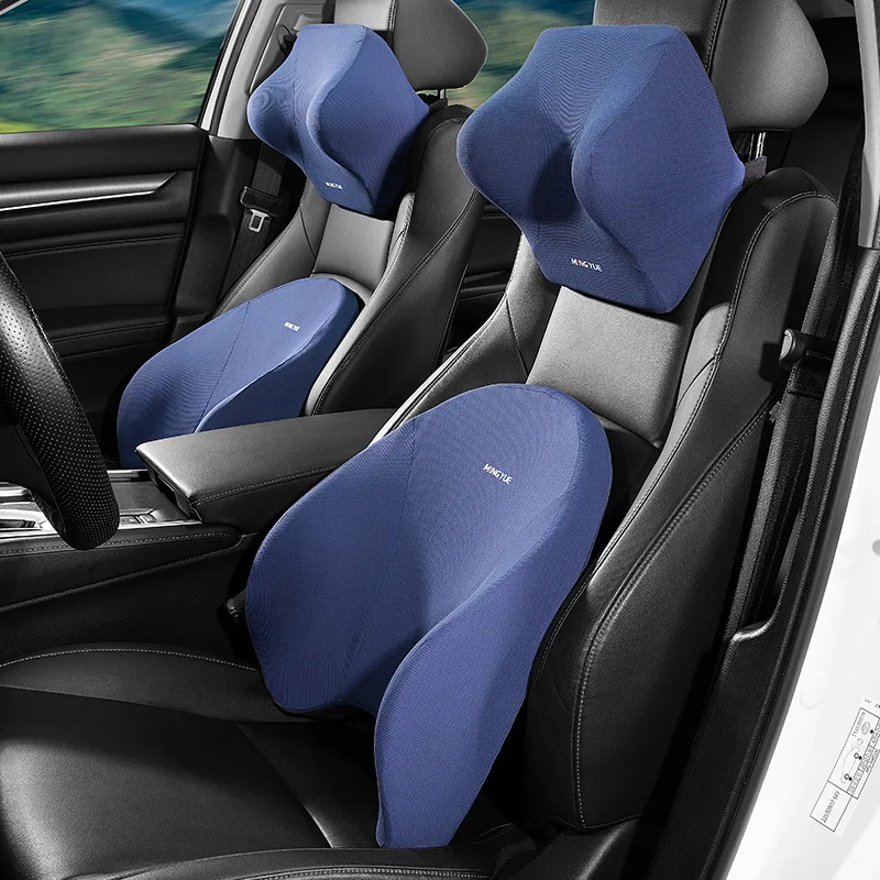

Car Lumbar Support Headrest Neck Pillow Support Universal Soft Neck Pillows Cushion Car Memory Foam Lumbar Pillow Back Support