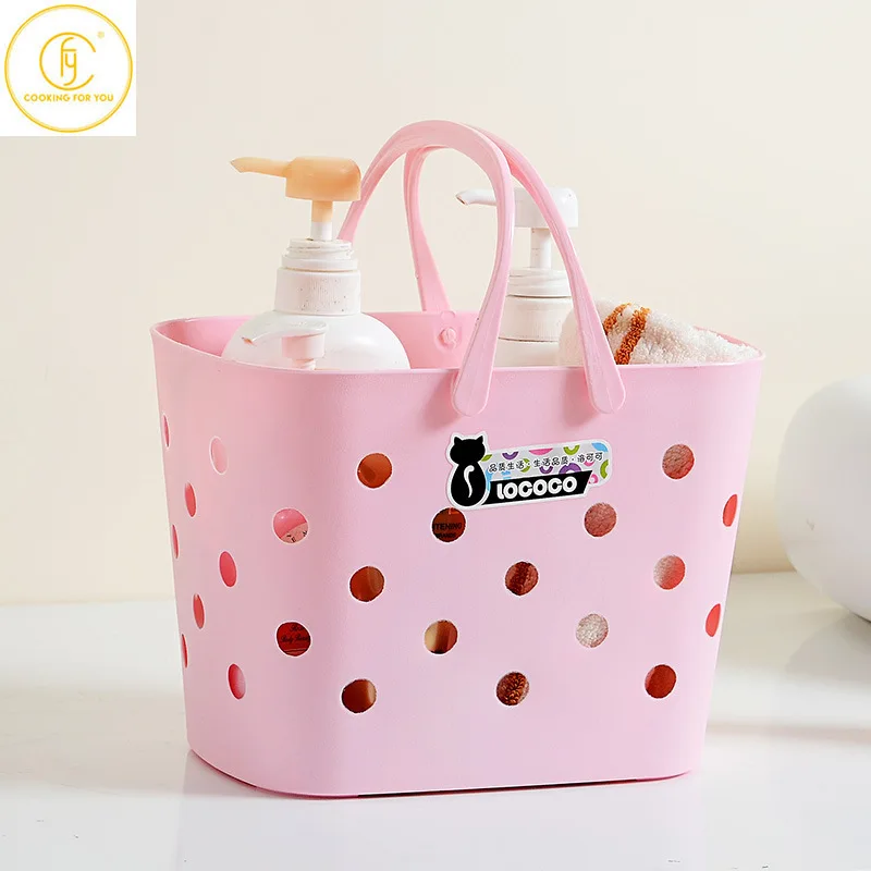 

Family Plastic Sundries Storage Baskets with Handle Family Remote Control Candy Snacks Clothes Toy Storage Container Organizer