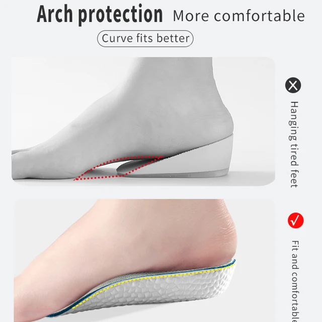 Height Increase Insoles Men Women Shoes Flat Feet Arch Support Orthopedic Insoles Sneakers Heel Lift Memory Foam Soft Shoe Pads 3