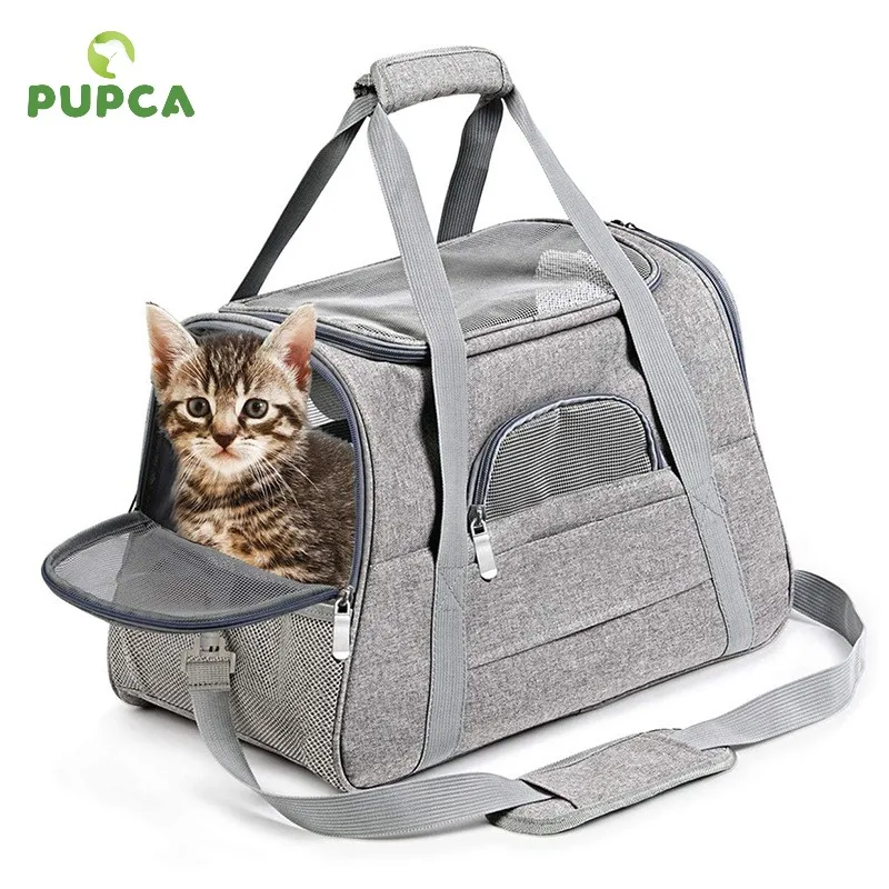 

PUPCA Dog Carrier Bag Portable Pet Bag Large Capacity Dog Bag Soft Side Backpack Cat Portable Slung Cat Cage Canvas Dog Backpack