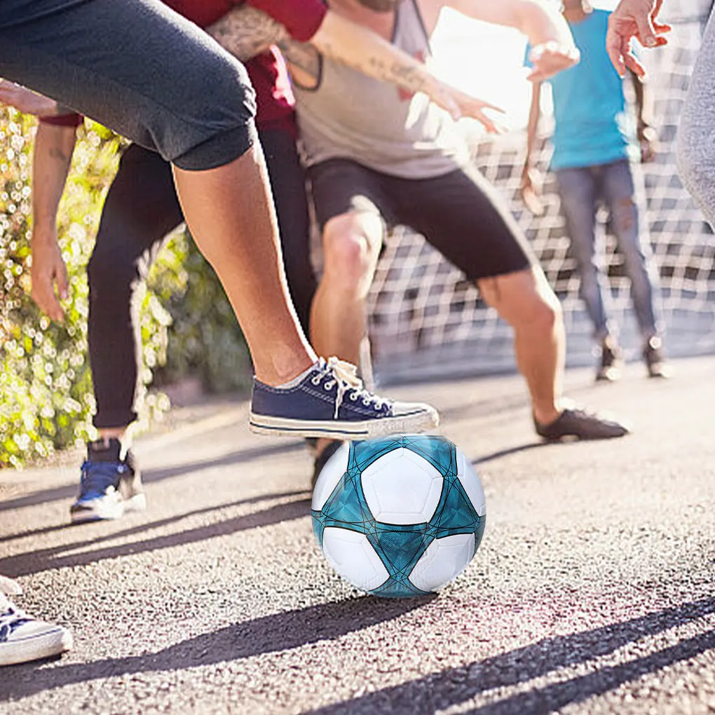 Профессиональный футбольный мяч размер 4 5 желто-синий гол тренировочный для