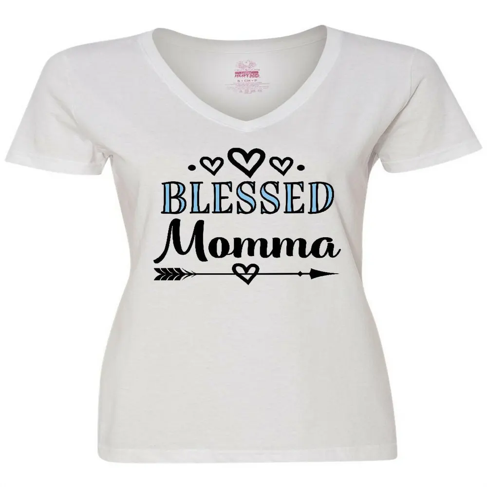 

Blessed Momma Mothers Day Women`s V-Neck T-Shirt