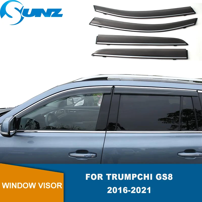 

Козырек для боковых окон Trumpchi GAC GS8 2016 2017 2018 2019 2020, защита от солнца и дождя, защита от атмосферных воздействий, дефлектор для дверей и дождя SUNZ